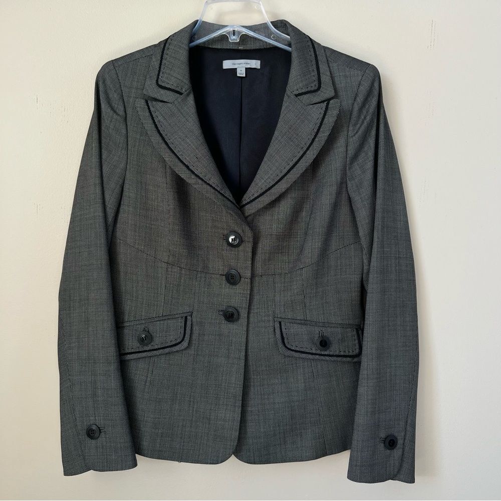 Classiques Entier 100% Soft Wool Women's Black Career Corpcore Blazer SZ 12